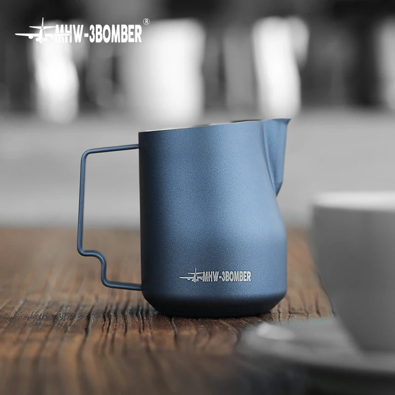 MHW-3BOMBER 350ml 450ml Turbo Milk Frothing Pitcher Steaming Pitchers Professional Milk Foam Jug Home Barista Kitchen Accessorie